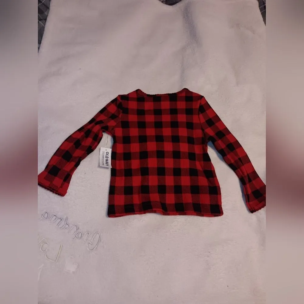 Old Navy Printed Long-Sleeve Thermal-Knit T-Shirt NWT